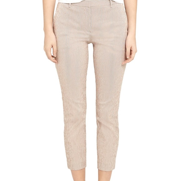 Theory Treeca 4  Seersucker Pants NWT Size 8 - Picture 1 of 7